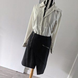 Asymmetrical pencil skirt